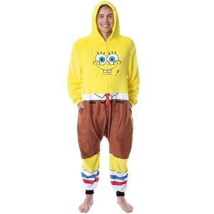 Intimo Nickelodeon Mens' SpongeBob SquarePants Costume Pajama Union Suit (L